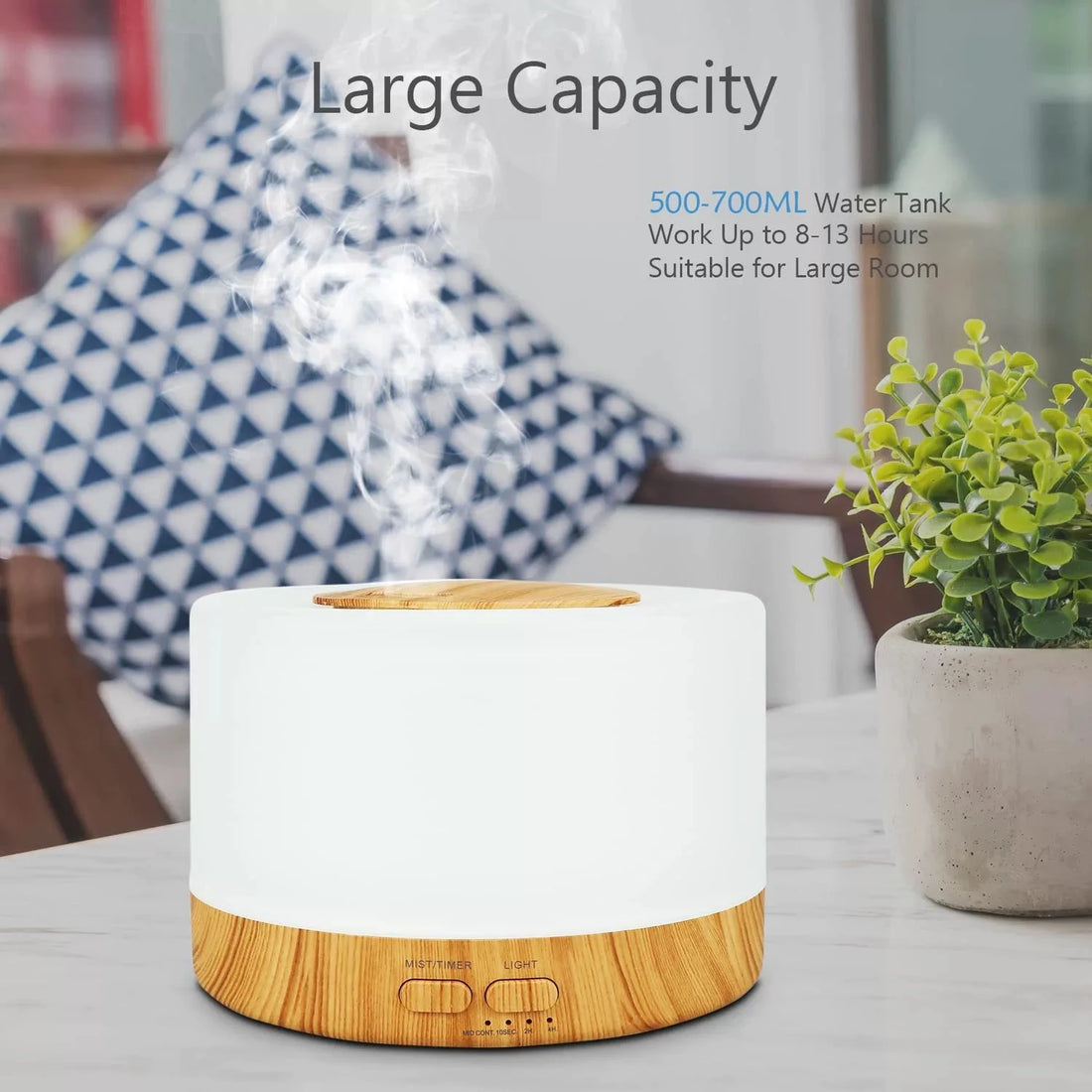 500ml Ultrasonic Aromatherapy Diffuser with Remote Control 7 colors LED night Lights humidifier for Home Office Yoga Meditation