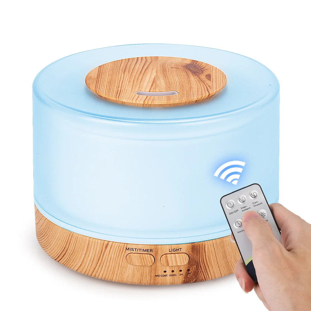 500ml Ultrasonic Aromatherapy Diffuser with Remote Control 7 colors LED night Lights humidifier for Home Office Yoga Meditation