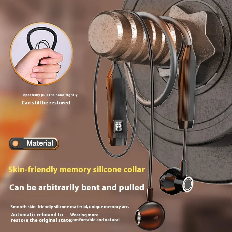 Super Power Wireless Headphones Bluetooth Earphones Neckband Magnetic Earbuds LED Display Sports Headset Stereo With Mic