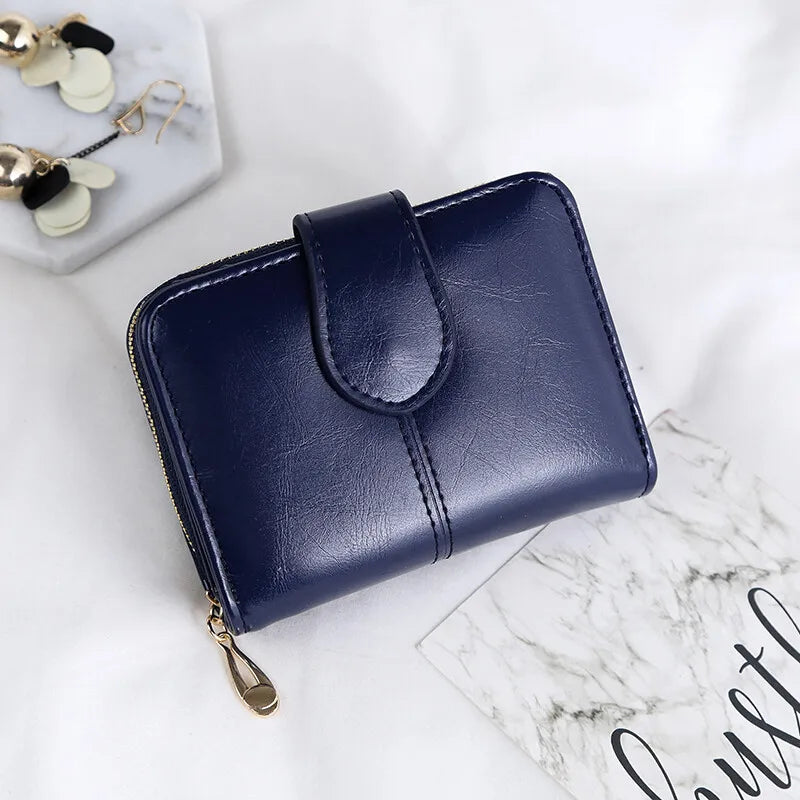 Women's Leather Wallet Bifold Clutch Bag Credit Card Holder Pocket Wallet Multi-functional Wallet Fashionable and Casual Wallet