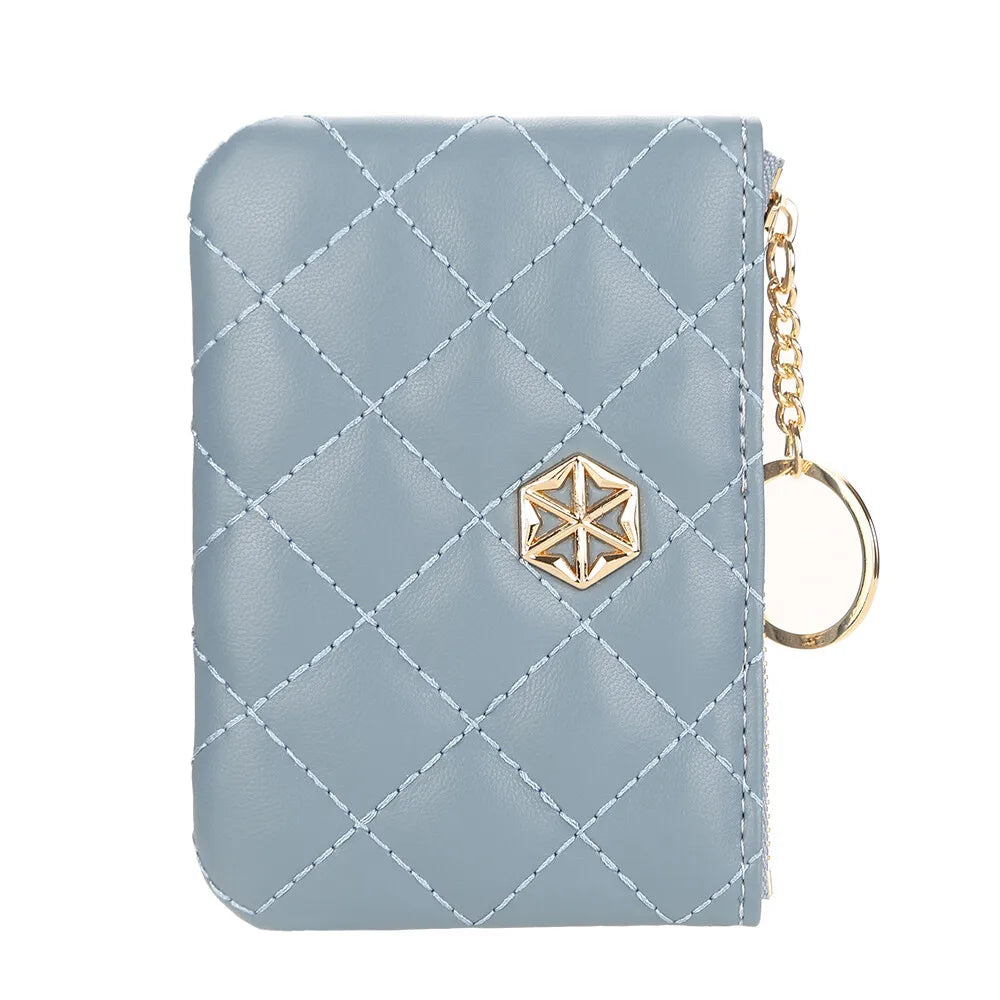 Women's Small Coin Purse PU Leather Wallet Fashion Mini Card Cash Holder Storage Bag with Keychain Ladies Zipper Wallet Gifts
