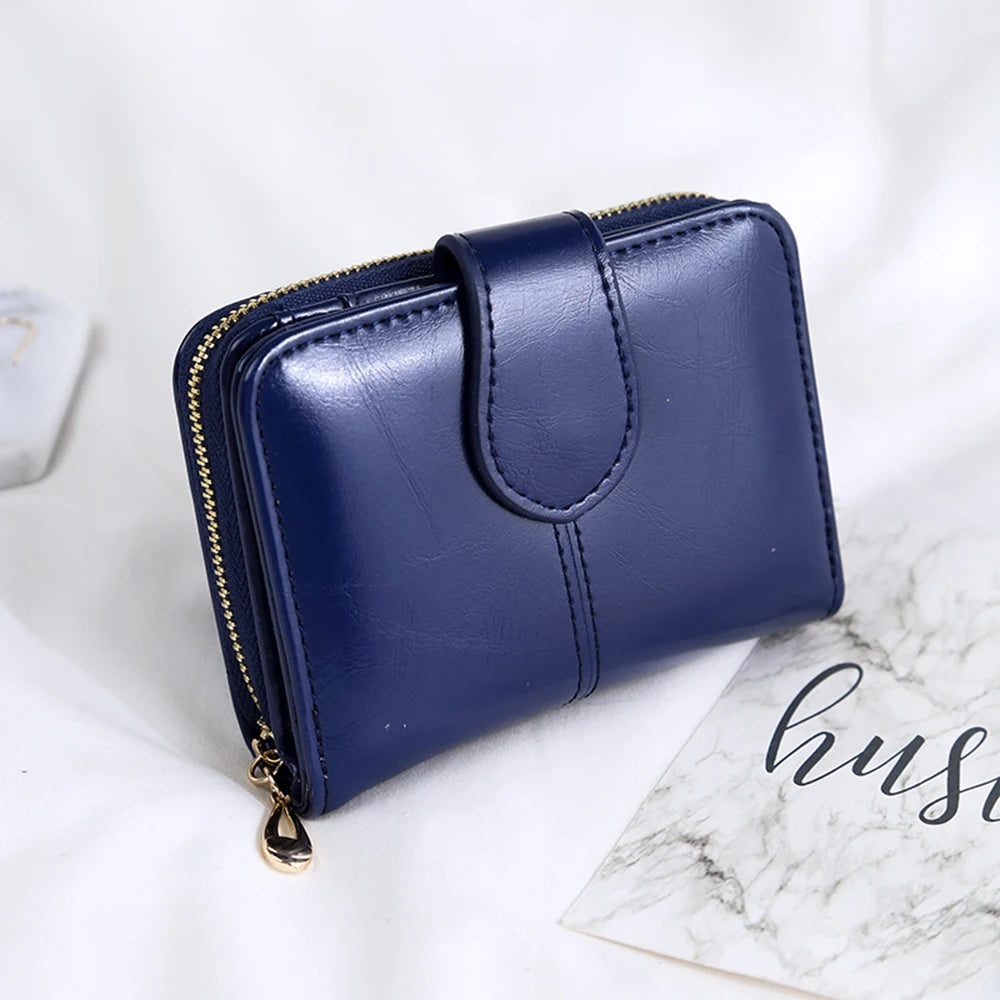 Women's Leather Wallet Bifold Clutch Bag Credit Card Holder Pocket Wallet Multi-functional Wallet Fashionable and Casual Wallet