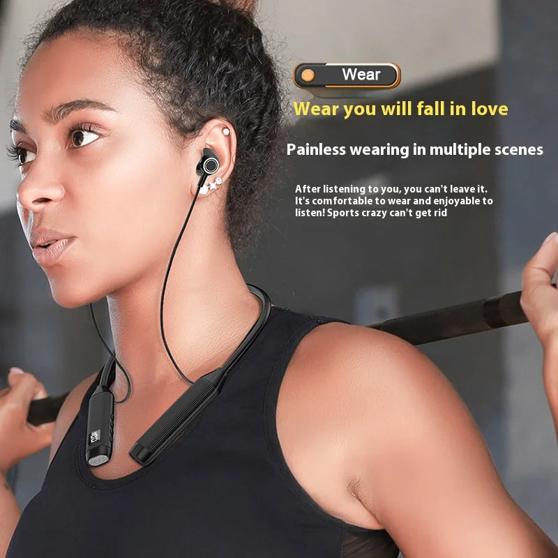 Super Power Wireless Headphones Bluetooth Earphones Neckband Magnetic Earbuds LED Display Sports Headset Stereo With Mic