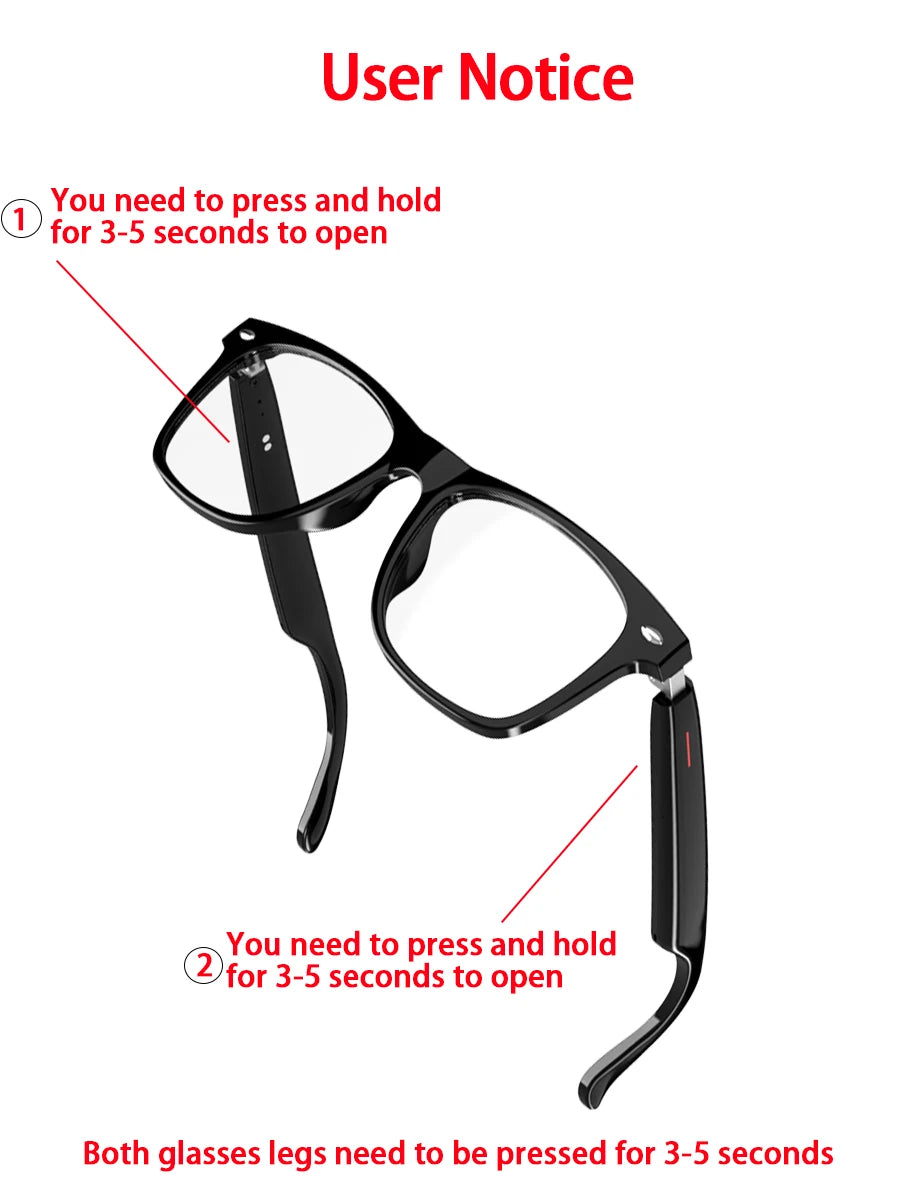 SENBONO AI Translation Smart Glassess Sunglasses With Bluetooth Call Play Music Headphones for Sports Driving Fitness Cycling