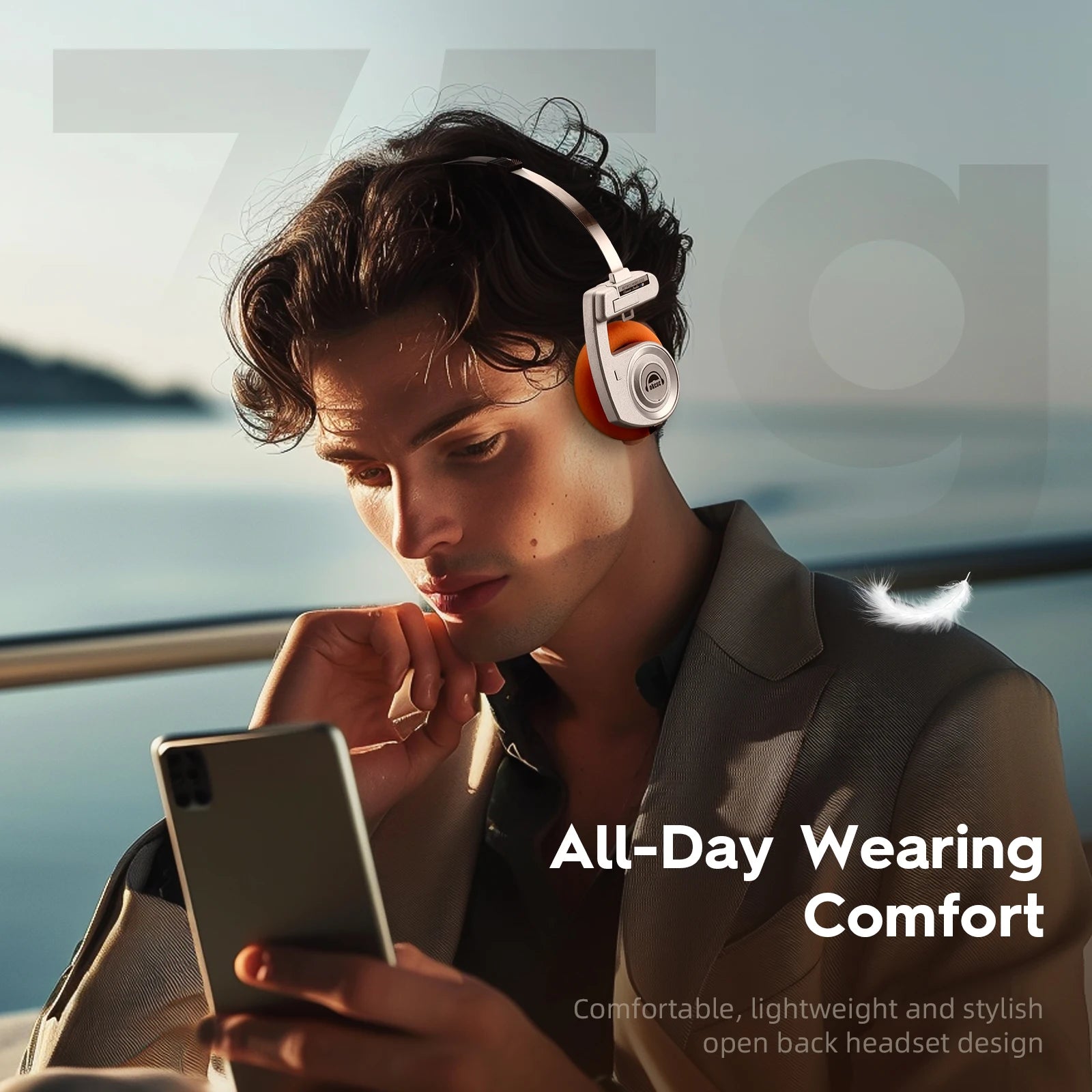 OKCSC 2 in 1 Retro Wireless Headphones 3rd Generation  BT 5.3 40mm Drive Open-ear Noise Reduction Headset Two Connection Modes