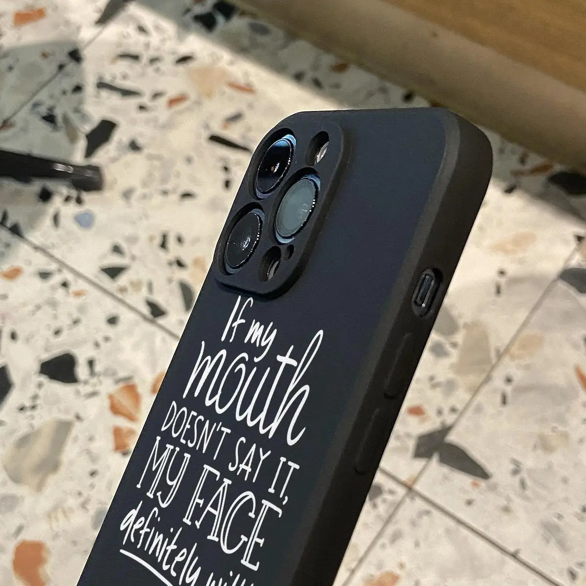 Solid Color Slogan Pattern TPU Phone Case,  Fashion Phone Accessories Compatible with IPhoneiPhone 16 Pro Max 1514Plus 13 12 11