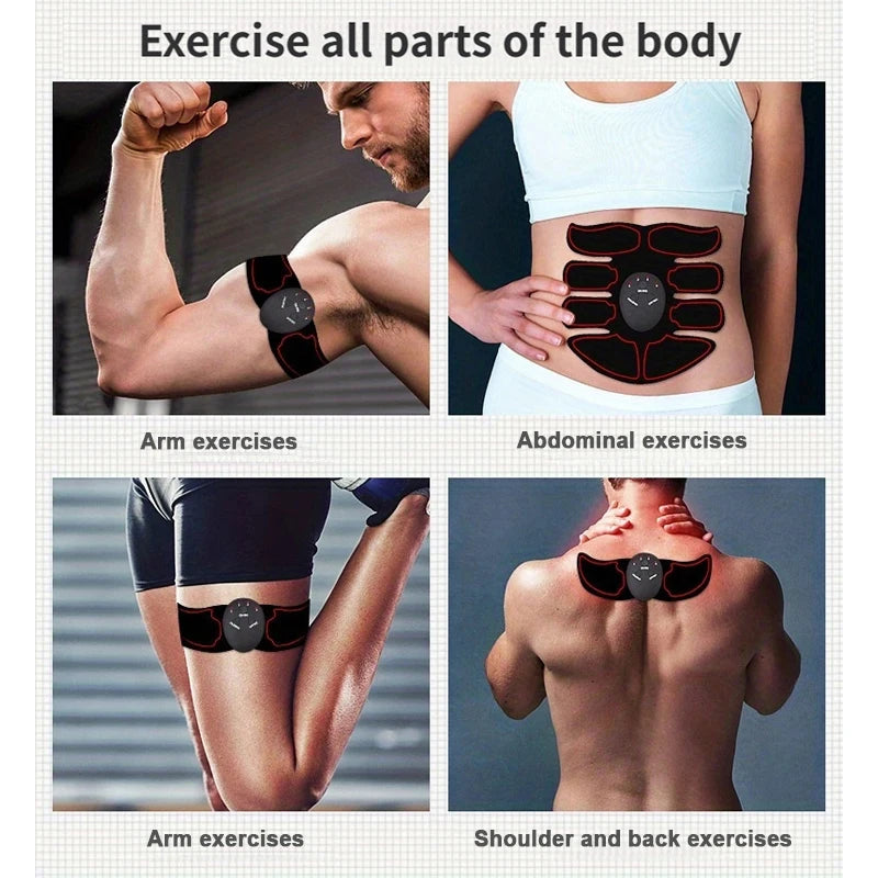 Abdominal Muscle Stimulator, USB Rechargeable Abdominal Training Belt, Home Exercise Equipment