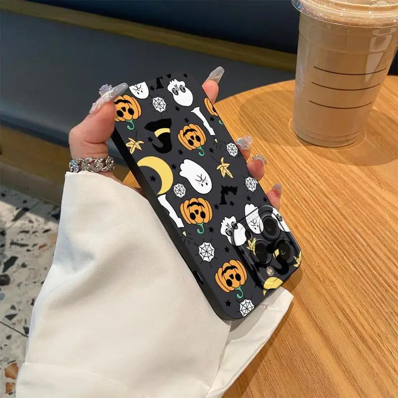 Funny Pumpkin Pattern Phone Case Phone Accessories for IPhone Series for IPhone 16 Pro Max 15 Pro 14Plus 13 12 11 XR X/XS