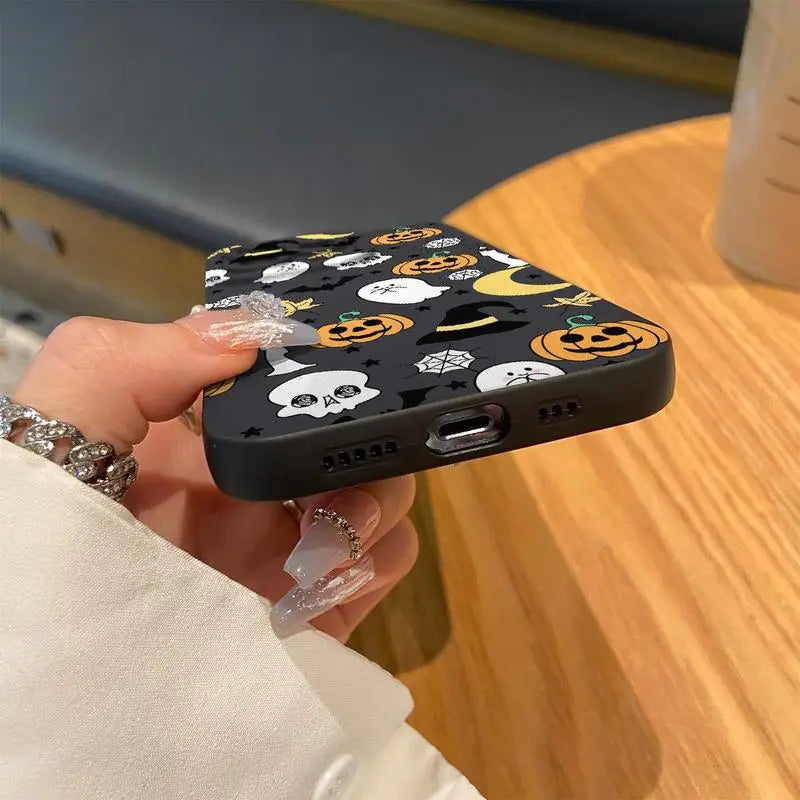 Funny Pumpkin Pattern Phone Case Phone Accessories for IPhone Series for IPhone 16 Pro Max 15 Pro 14Plus 13 12 11 XR X/XS