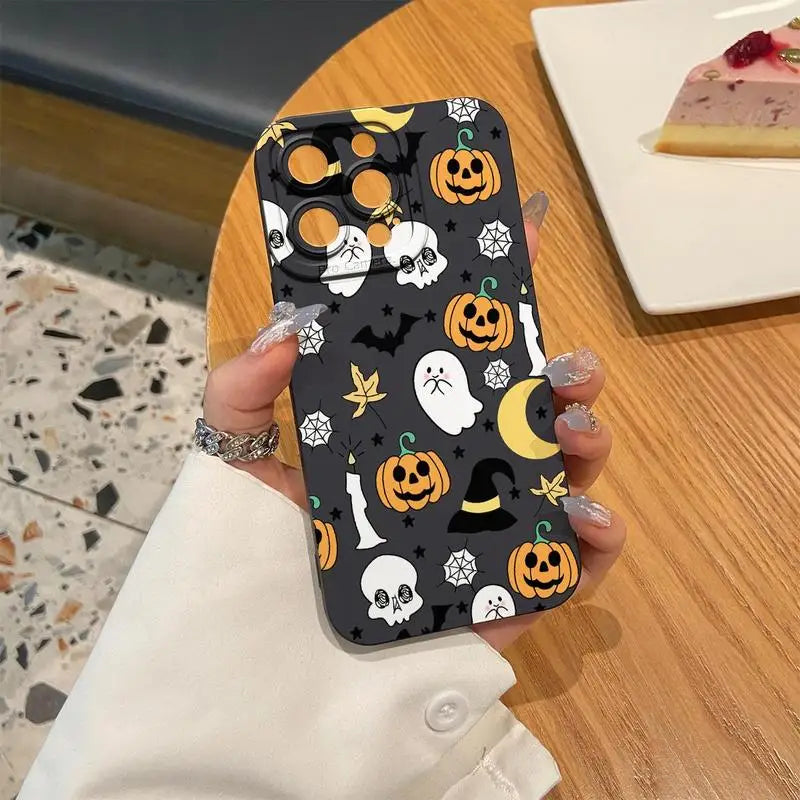 Funny Pumpkin Pattern Phone Case Phone Accessories for IPhone Series for IPhone 16 Pro Max 15 Pro 14Plus 13 12 11 XR X/XS