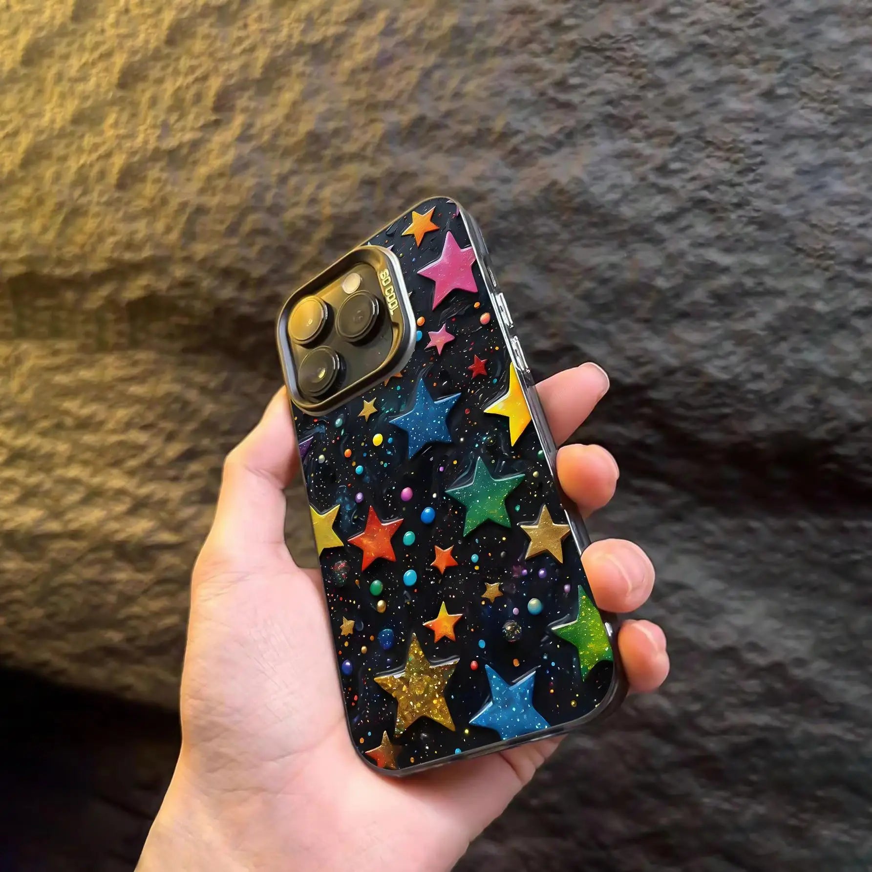 Colorful Star Pattern Phone Case Phone Accessories Compatible with IPhone for IPhone 16 Pro Max 15 Pro 14Plus 13 12 11 XR X/XS
