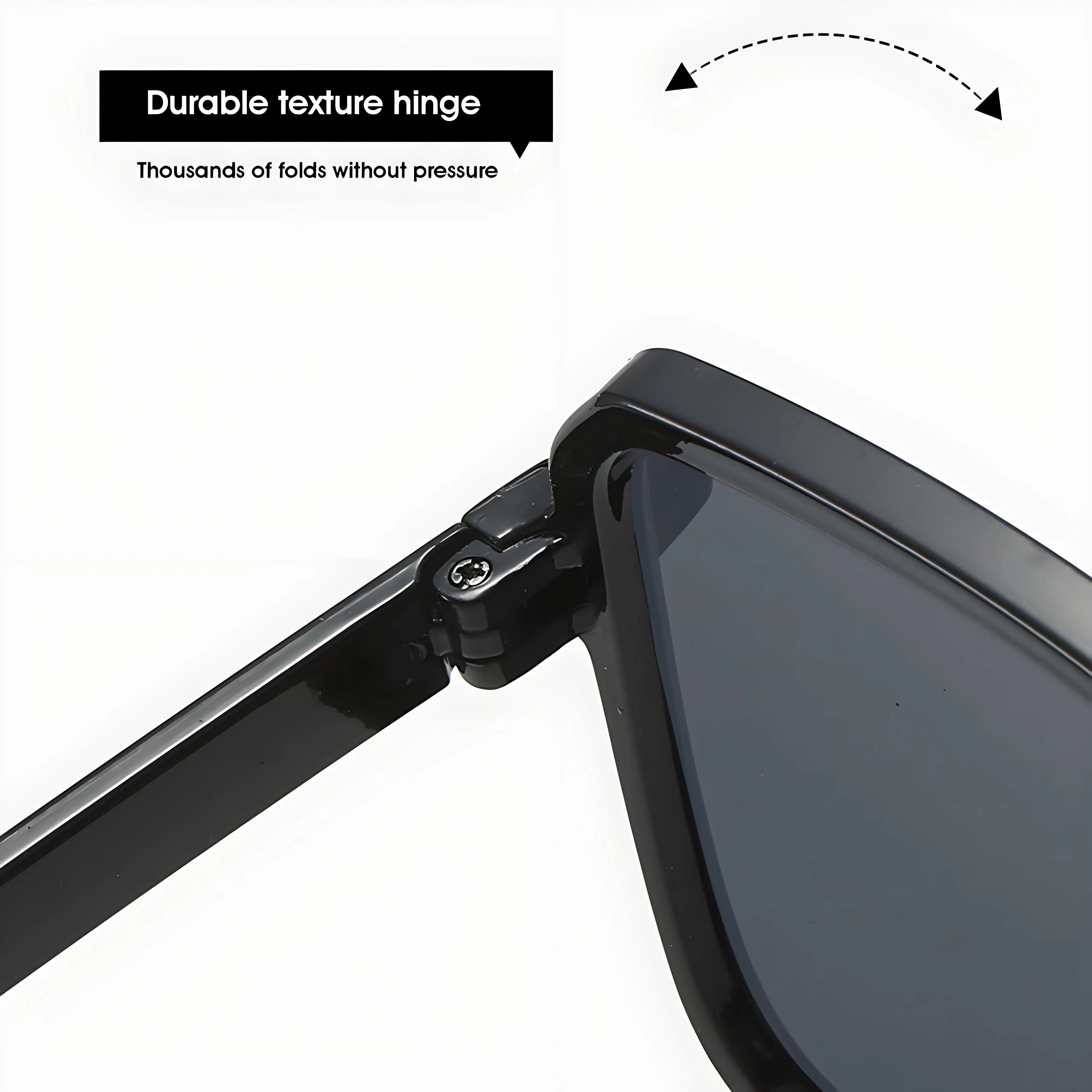 Retro Square Acetate Sunglasses - Unisex Oversized UV Protection ✔Non-Slip Nose Pads (Driving/Fishing/Travel)