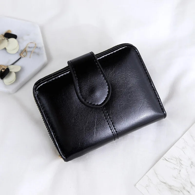 Women's Leather Wallet Bifold Clutch Bag Credit Card Holder Pocket Wallet Multi-functional Wallet Fashionable and Casual Wallet