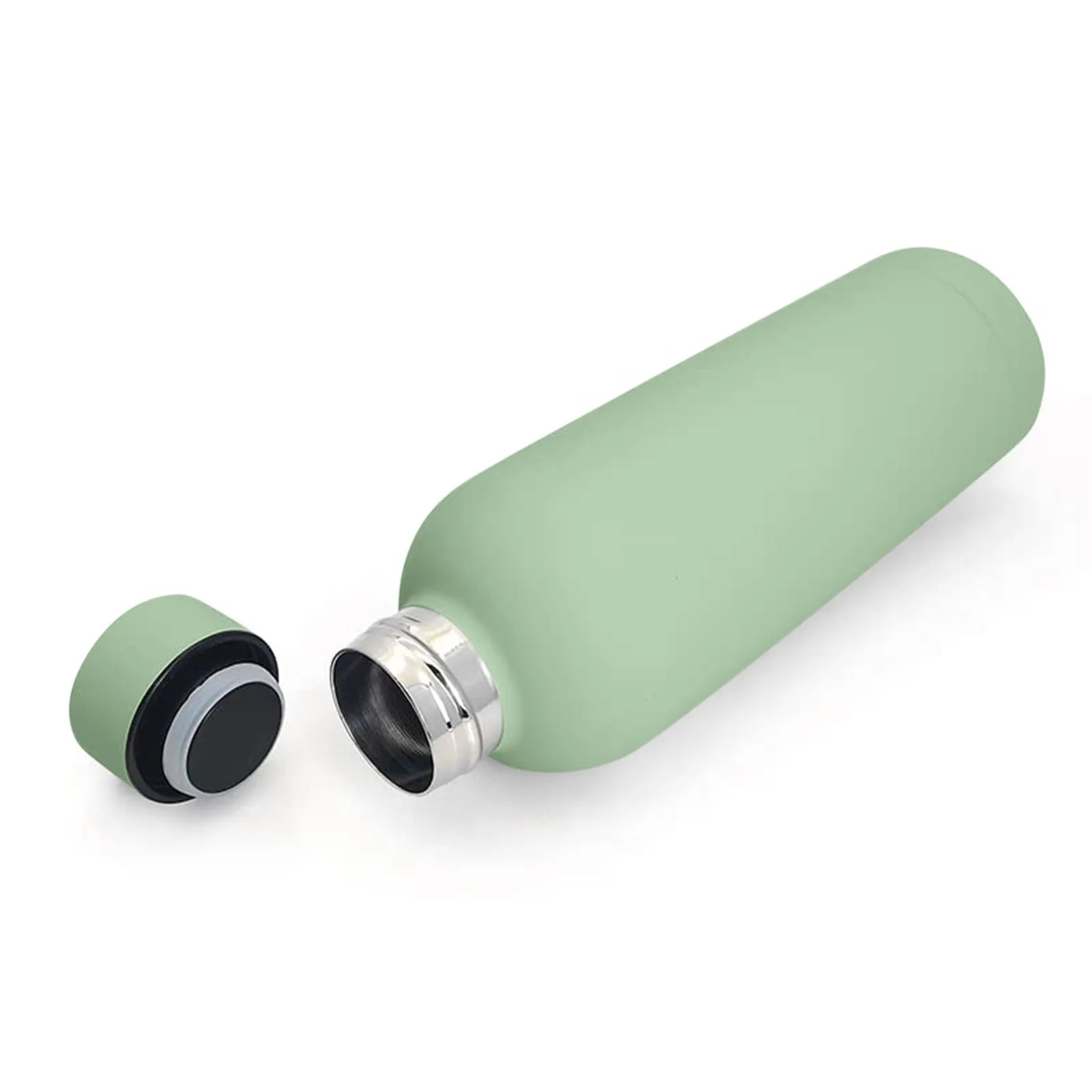 500ml Small Mouth Thermos Cup Outdoor Stainless Steel Bottle Rubber Paint Sports Kettle Thickened Double Water Cup