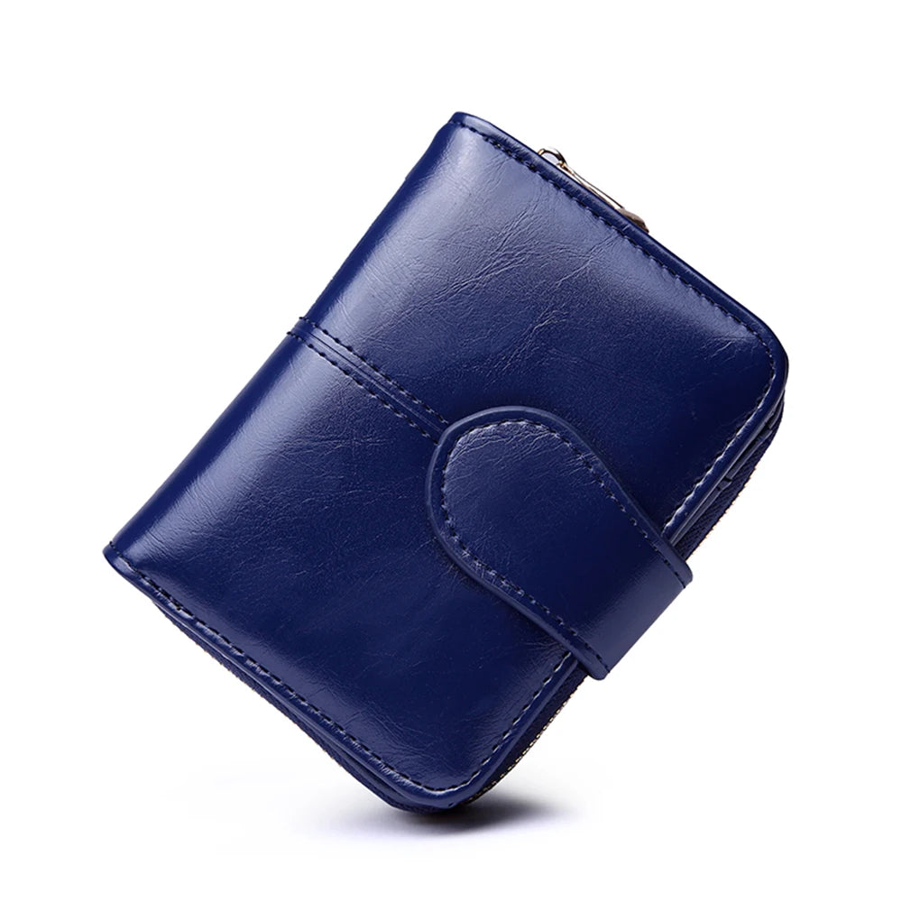 Women's Leather Wallet Bifold Clutch Bag Credit Card Holder Pocket Wallet Multi-functional Wallet Fashionable and Casual Wallet