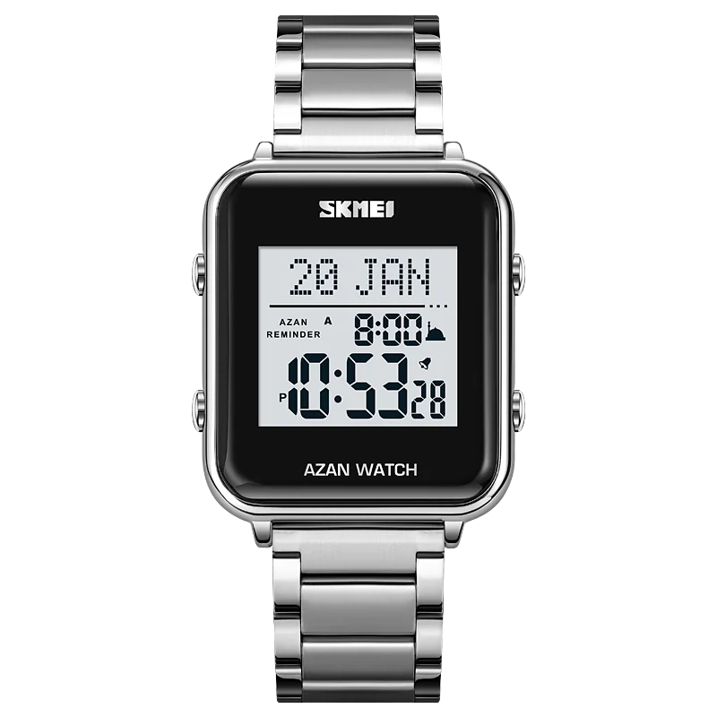 SKMEI Muslim Azan Digital Watches Men's Watch For Men Prayer With Qibla Compass Adhan Alarm Hijri Islamic Wristwatches Clock