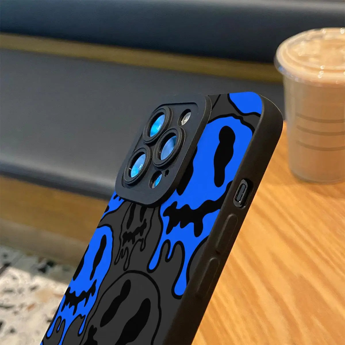 Fashion Smile Face Pattern Phone Case, Phone Accessories Compatible with IPhone 16 Pro Max 15 Pro 14Plus 13 12 11 XR X/XS