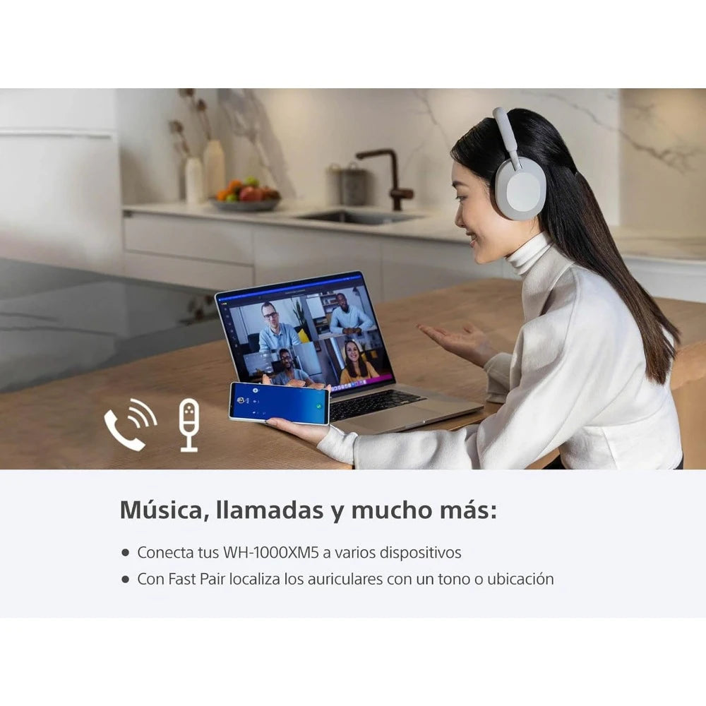 WH-1000XM5 Wireless Headphones, Noise Canceling, 30H Battery, Alexa/Google Assistant, Built-in Mic, Over-Ear Style