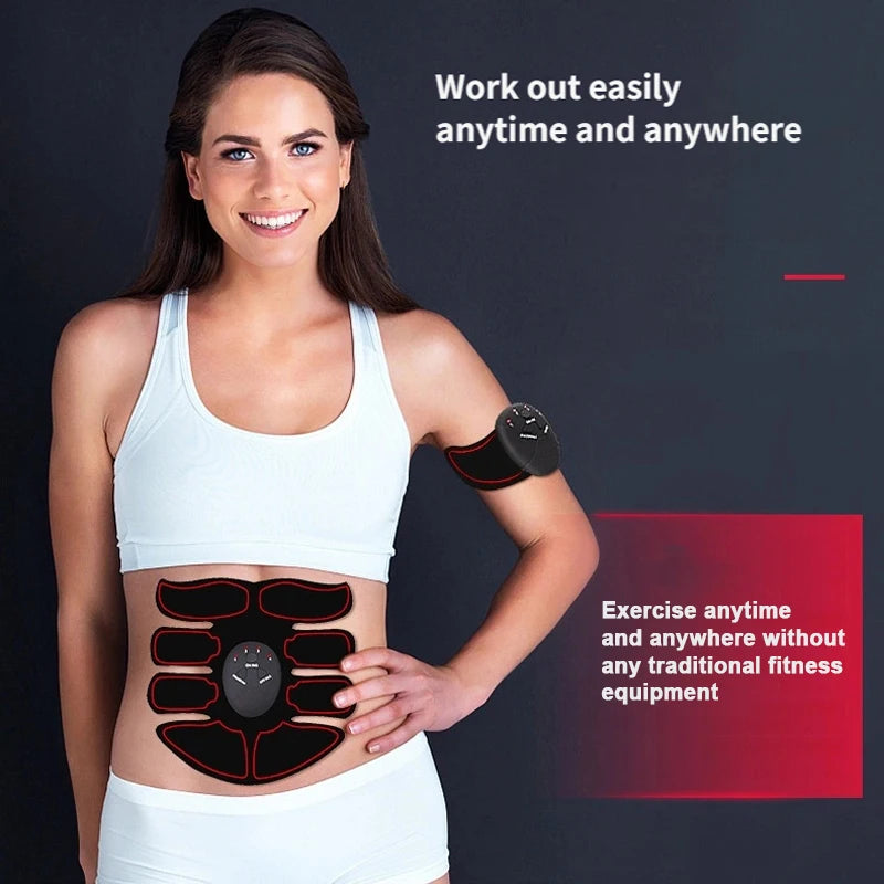 Abdominal Muscle Stimulator, USB Rechargeable Abdominal Training Belt, Home Exercise Equipment