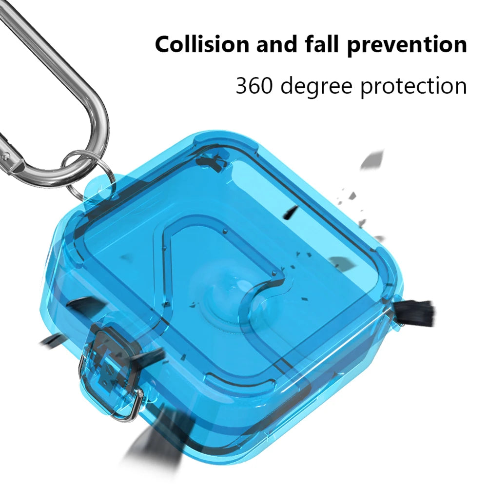 PC Headphone Box Case Clear Candy Color Wireless Headphones Cover With Lanyard Hook Waterproof Fall-protection for Nothing Ear 2