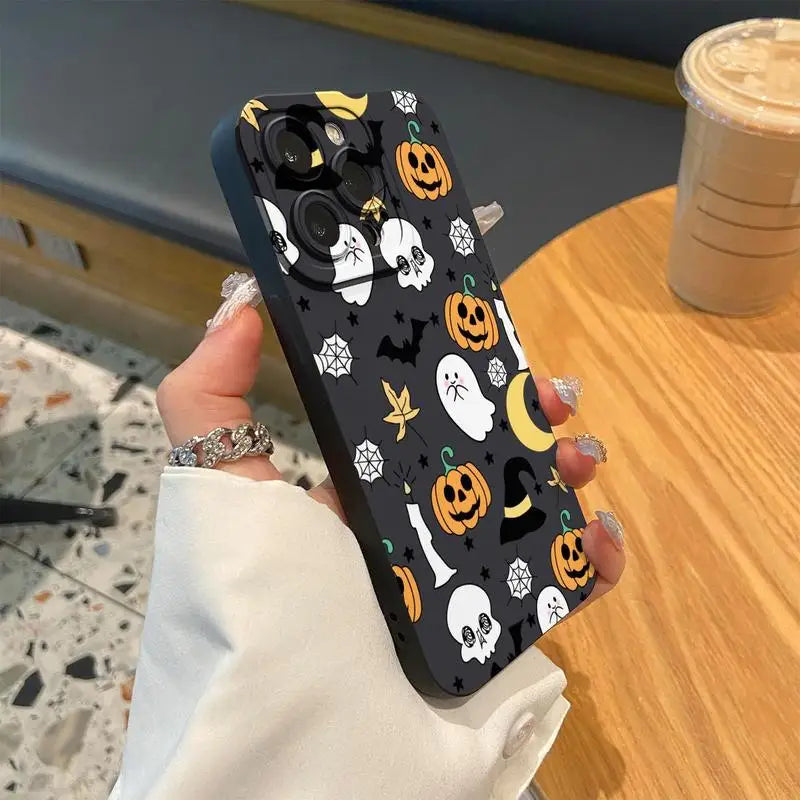 Funny Pumpkin Pattern Phone Case Phone Accessories for IPhone Series for IPhone 16 Pro Max 15 Pro 14Plus 13 12 11 XR X/XS