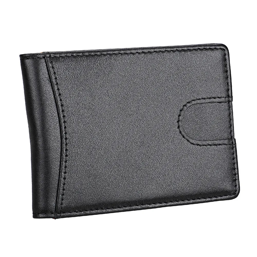 Man's and Women's Leather Wallet Foldable Mini Wallet Credit Card Holder Packet Purse Business Money Clip ID Card Bag Gift