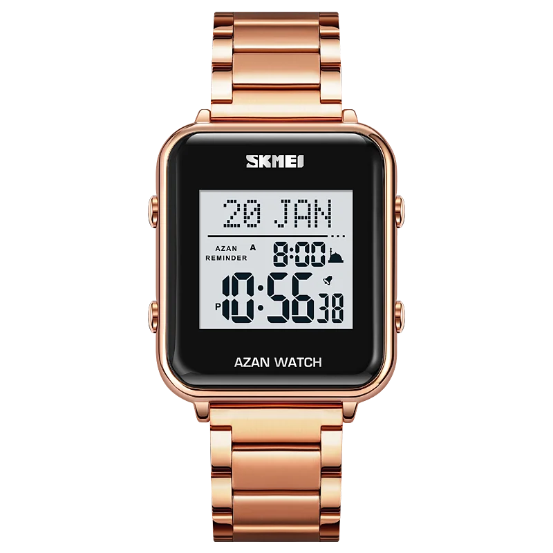 SKMEI Muslim Azan Digital Watches Men's Watch For Men Prayer With Qibla Compass Adhan Alarm Hijri Islamic Wristwatches Clock
