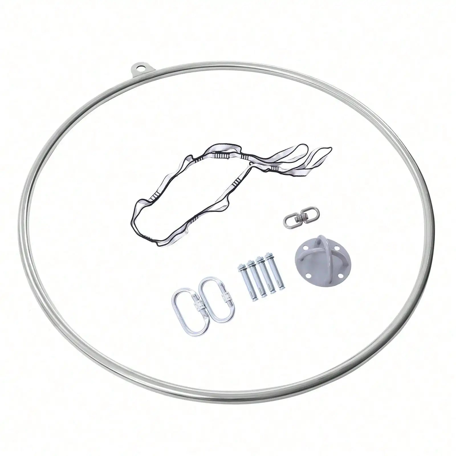 90cm Aerial Lyra Hoop Gymnastic Equipment Lifting Ring Yoga Ring Dance Stainless 350Kg