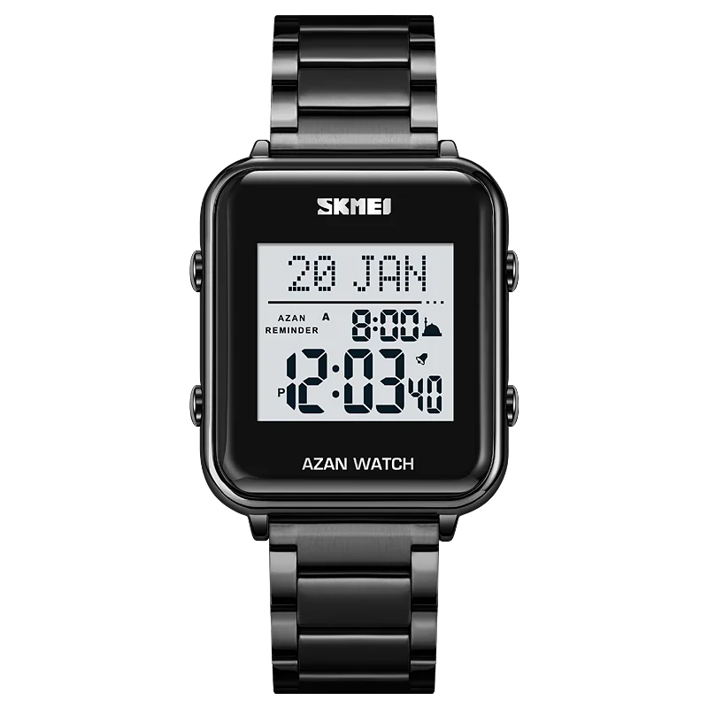 SKMEI Muslim Azan Digital Watches Men's Watch For Men Prayer With Qibla Compass Adhan Alarm Hijri Islamic Wristwatches Clock
