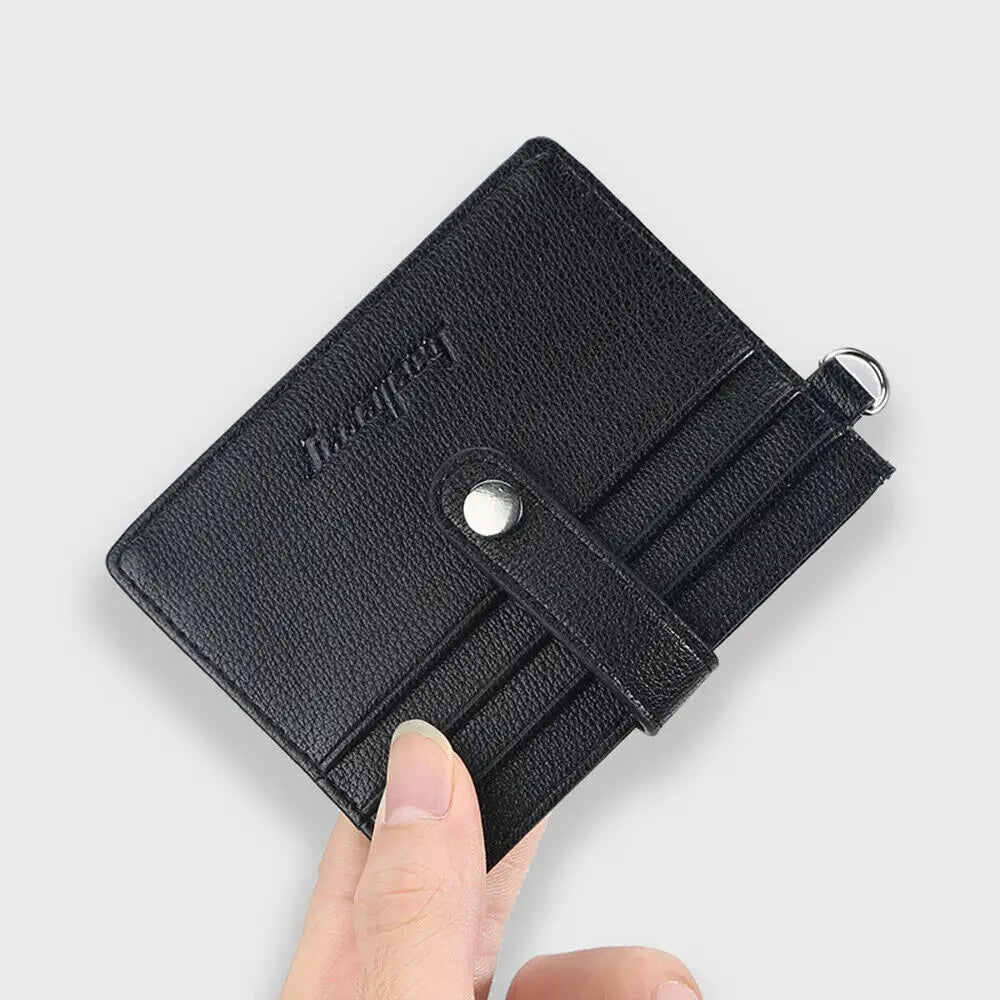 Man's Leather Wallet Mini Small Card Bag Multi-card Slot Wallet ID Card Holder Purse Fashionable Men's Wallet Pocket Purse