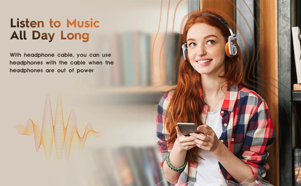 OKCSC 2 in 1 Retro Wireless Headphones 3rd Generation  BT 5.3 40mm Drive Open-ear Noise Reduction Headset Two Connection Modes