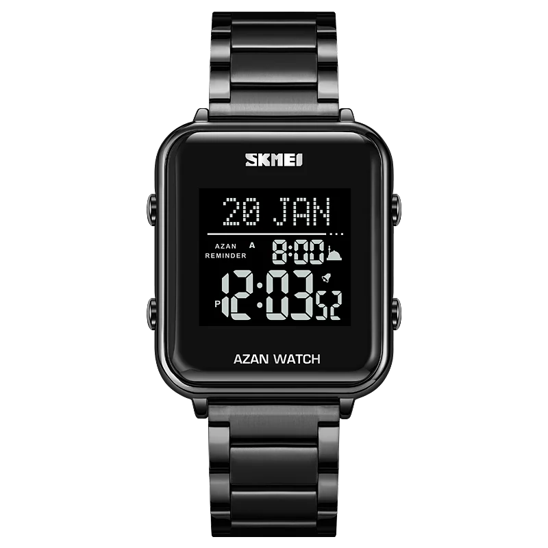 SKMEI Muslim Azan Digital Watches Men's Watch For Men Prayer With Qibla Compass Adhan Alarm Hijri Islamic Wristwatches Clock