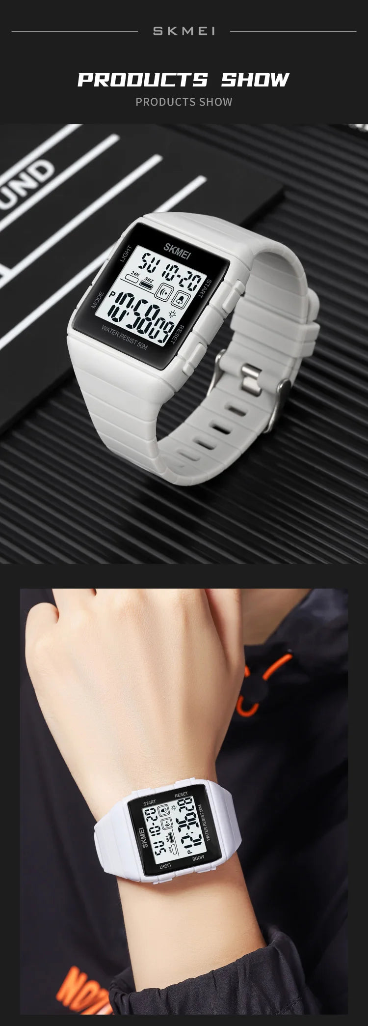 SKMEI Japan Digital movement Mens Sport Watches Military Countdown Alarm Clock 5Bar Waterproof LED Light Wristwatch reloj hombre