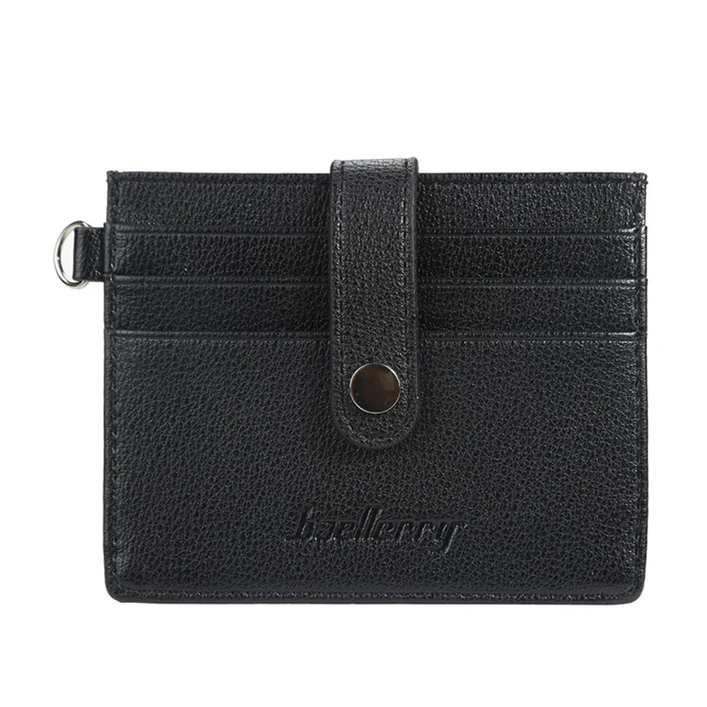 Man's Leather Wallet Mini Small Card Bag Multi-card Slot Wallet ID Card Holder Purse Fashionable Men's Wallet Pocket Purse