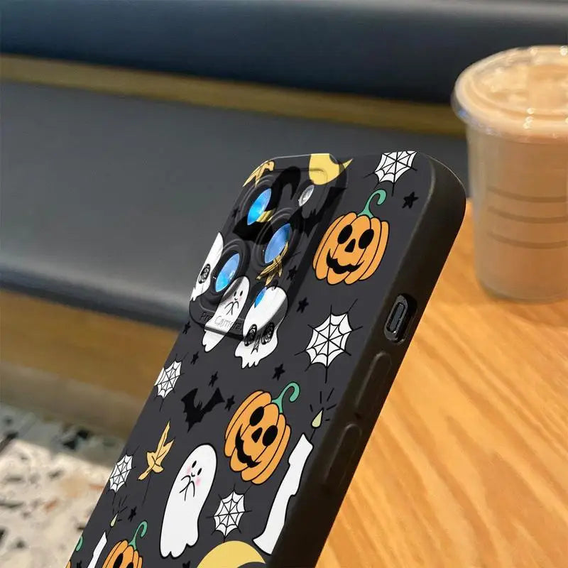 Funny Pumpkin Pattern Phone Case Phone Accessories for IPhone Series for IPhone 16 Pro Max 15 Pro 14Plus 13 12 11 XR X/XS