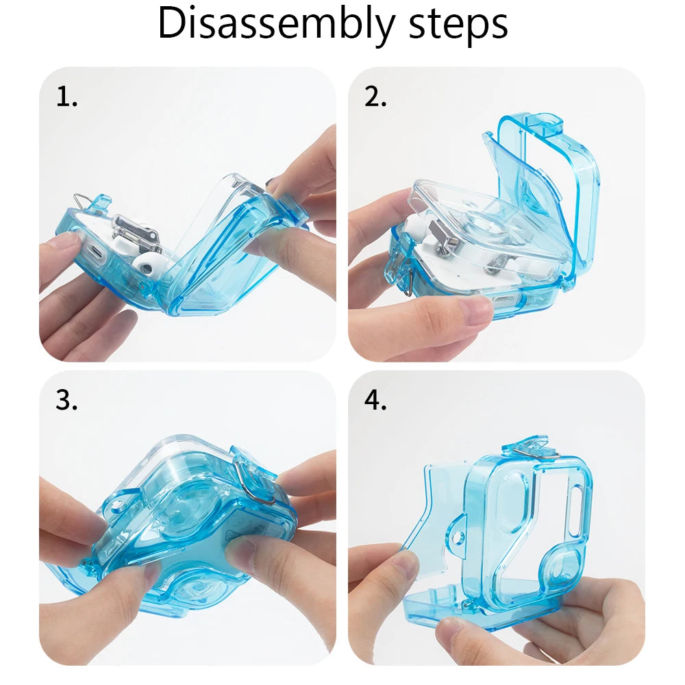 PC Headphone Box Case Clear Candy Color Wireless Headphones Cover With Lanyard Hook Waterproof Fall-protection for Nothing Ear 2