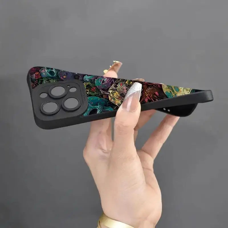 Creative Skull Pattern Phone Case Phone Accessories Compatible with IPhone 16 Pro Max 15 Pro 14Plus 13 12 11 XR X/XS