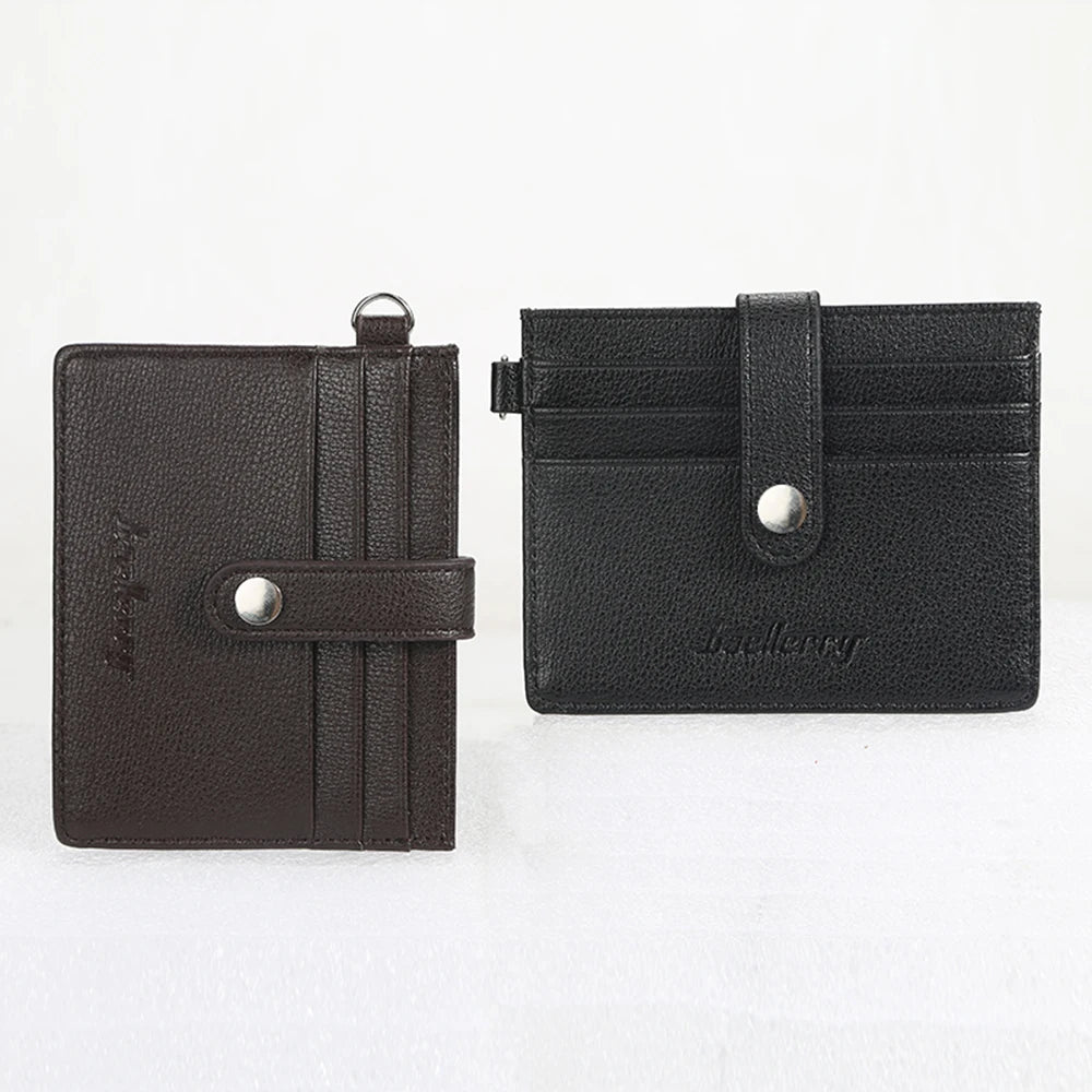 Man's Leather Wallet Mini Small Card Bag Multi-card Slot Wallet ID Card Holder Purse Fashionable Men's Wallet Pocket Purse