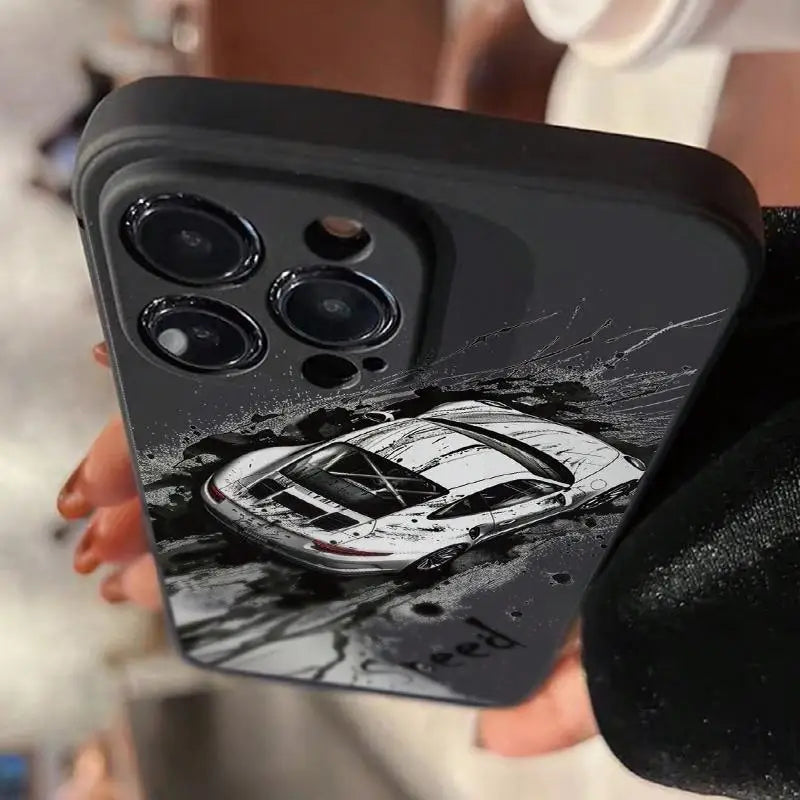 Car Pattern Phone Case, TPU Anti-drop Protective Case for IPhone 16 Pro Max 15 Pro 14Plus 13 12 11 X/XS Mobile Phone Accessories