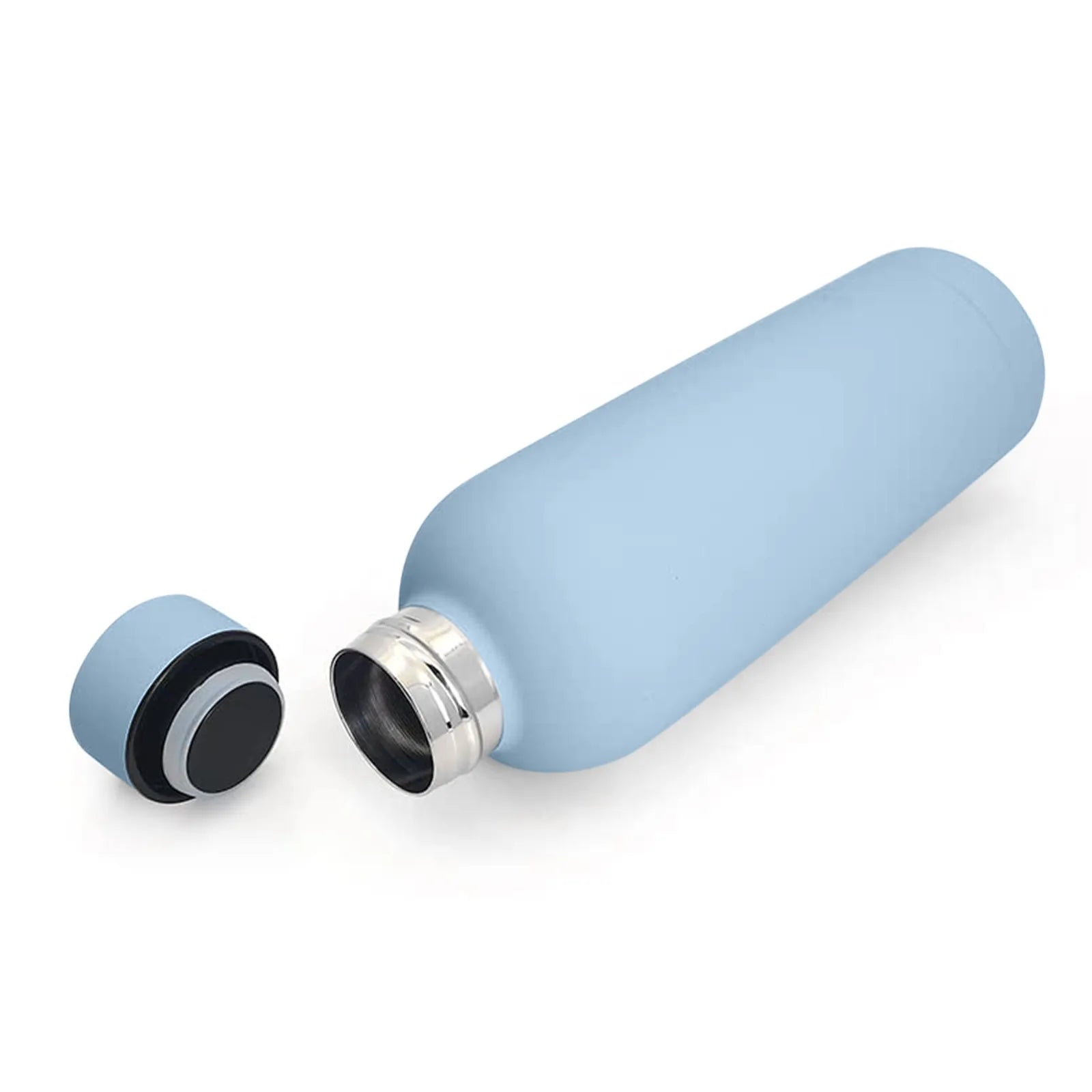 500ml Small Mouth Thermos Cup Outdoor Stainless Steel Bottle Rubber Paint Sports Kettle Thickened Double Water Cup