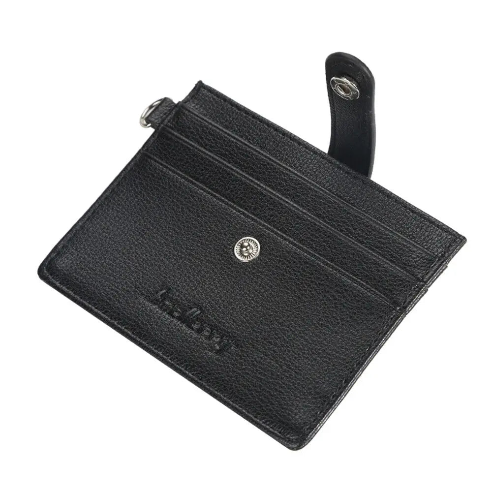 Man's Leather Wallet Mini Small Card Bag Multi-card Slot Wallet ID Card Holder Purse Fashionable Men's Wallet Pocket Purse