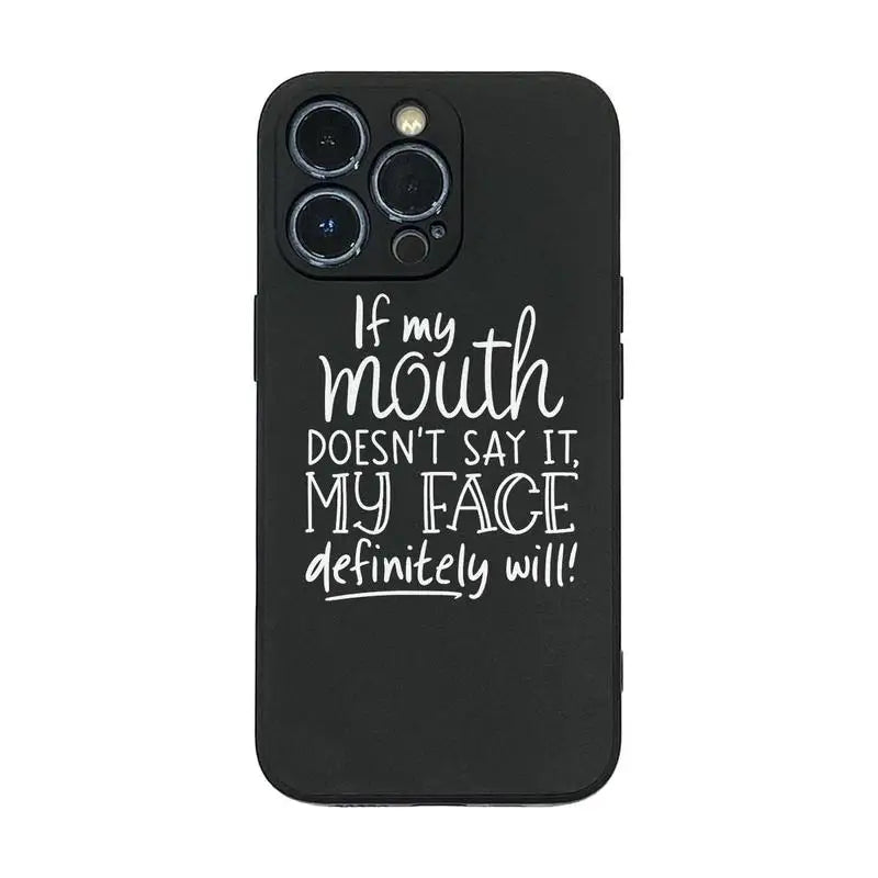 Solid Color Slogan Pattern TPU Phone Case,  Fashion Phone Accessories Compatible with IPhoneiPhone 16 Pro Max 1514Plus 13 12 11