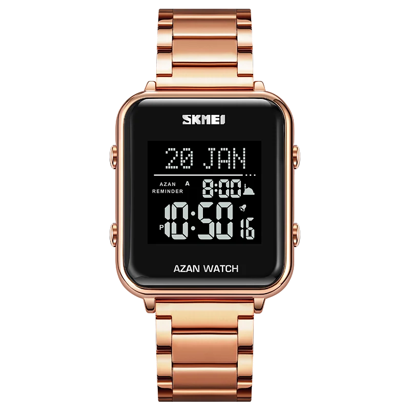 SKMEI Muslim Azan Digital Watches Men's Watch For Men Prayer With Qibla Compass Adhan Alarm Hijri Islamic Wristwatches Clock