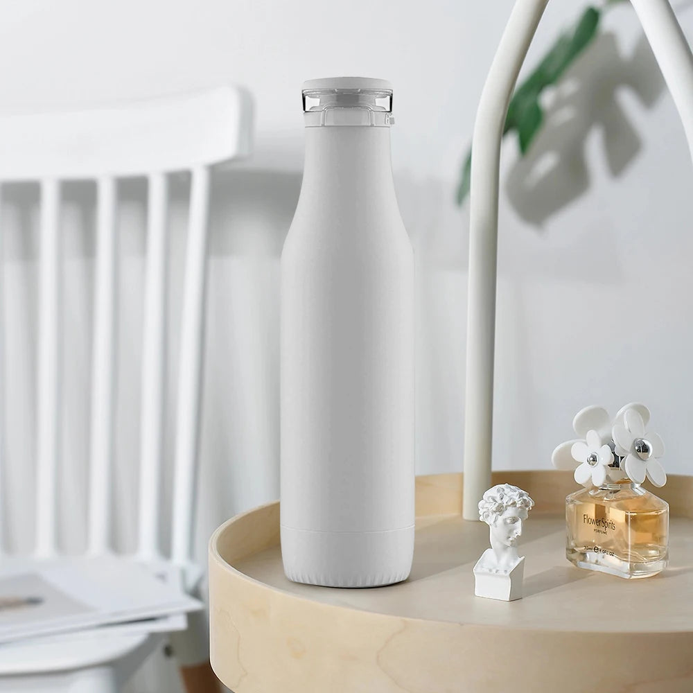 Ello 18oz Vacuum Insulated Stainless Steel Water Bottle, BPA-Free Flip Lid Leak-Proof Thermos for Sports Travel Hot/Cold Drinks