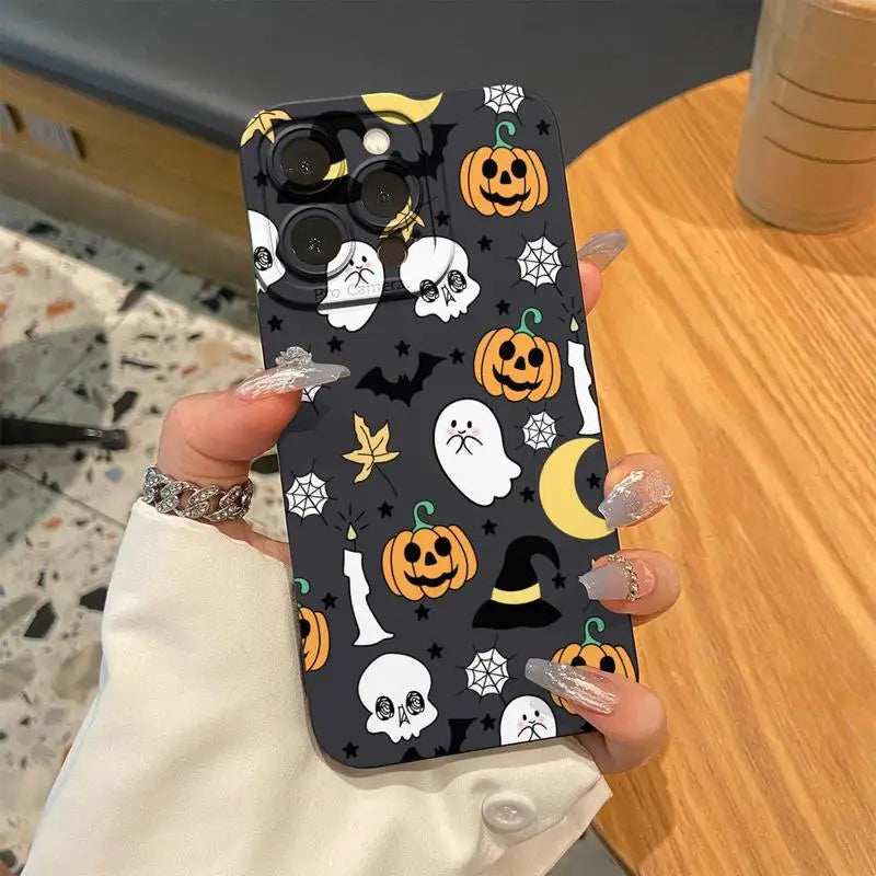 Funny Pumpkin Pattern Phone Case Phone Accessories for IPhone Series for IPhone 16 Pro Max 15 Pro 14Plus 13 12 11 XR X/XS