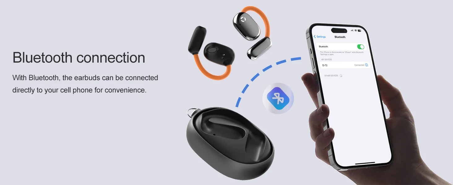 True Open Ear earbuds Wireless Headphones with Enhanced Sound,Lightweight Design,IPX4 waterproof,DNC Mics,BT 5.4,Punchy Bass