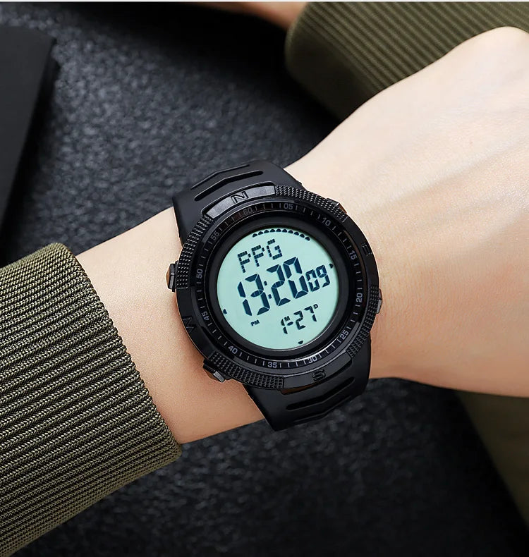 SKMEI Men's Sport Military Digital Men Watch For Men Waterproof Electronic Countdown Mens Wristwatches Outdoors Clock + Compass