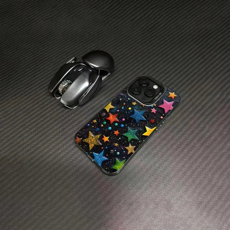 Colorful Star Pattern Phone Case Phone Accessories Compatible with IPhone for IPhone 16 Pro Max 15 Pro 14Plus 13 12 11 XR X/XS