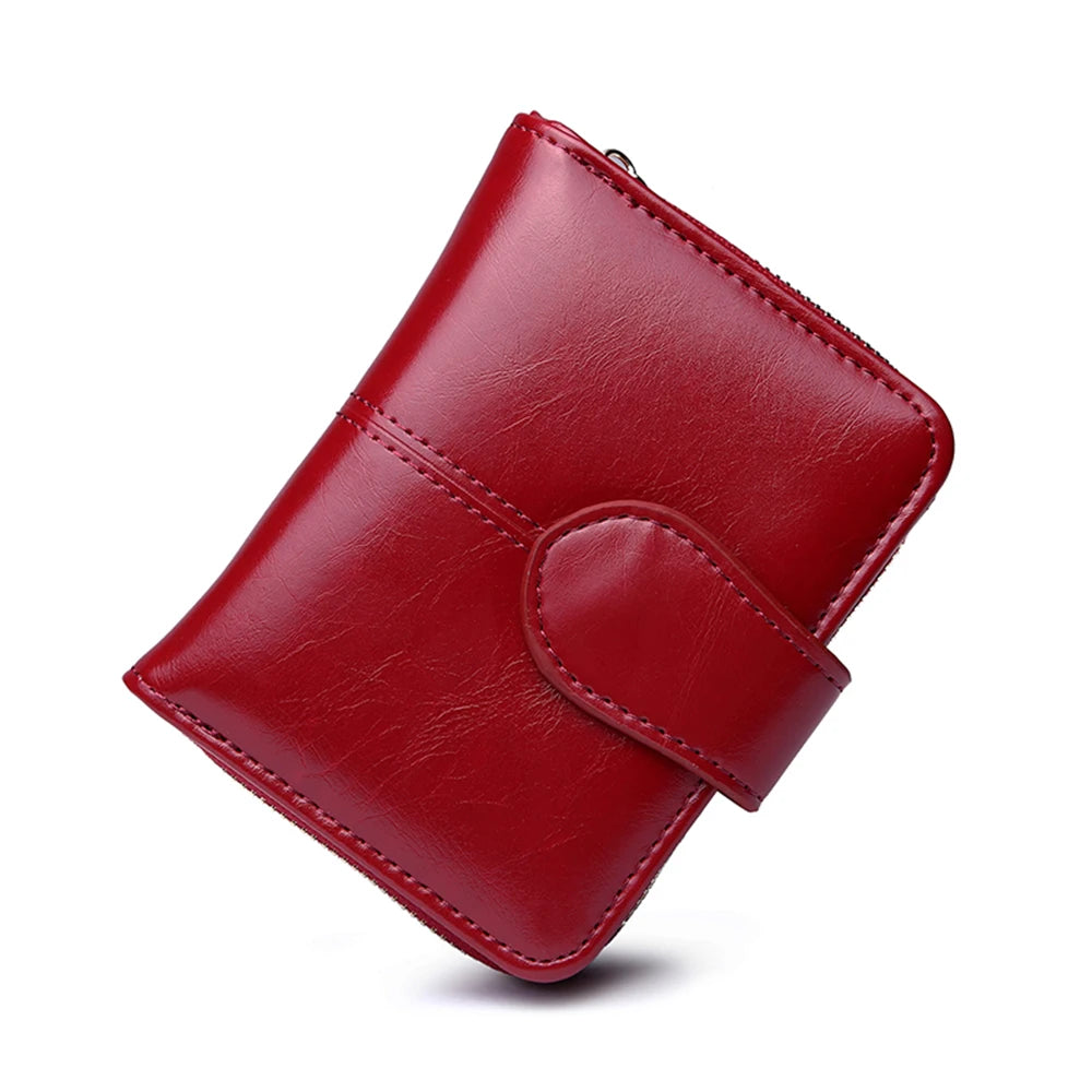 Women's Leather Wallet Bifold Clutch Bag Credit Card Holder Pocket Wallet Multi-functional Wallet Fashionable and Casual Wallet