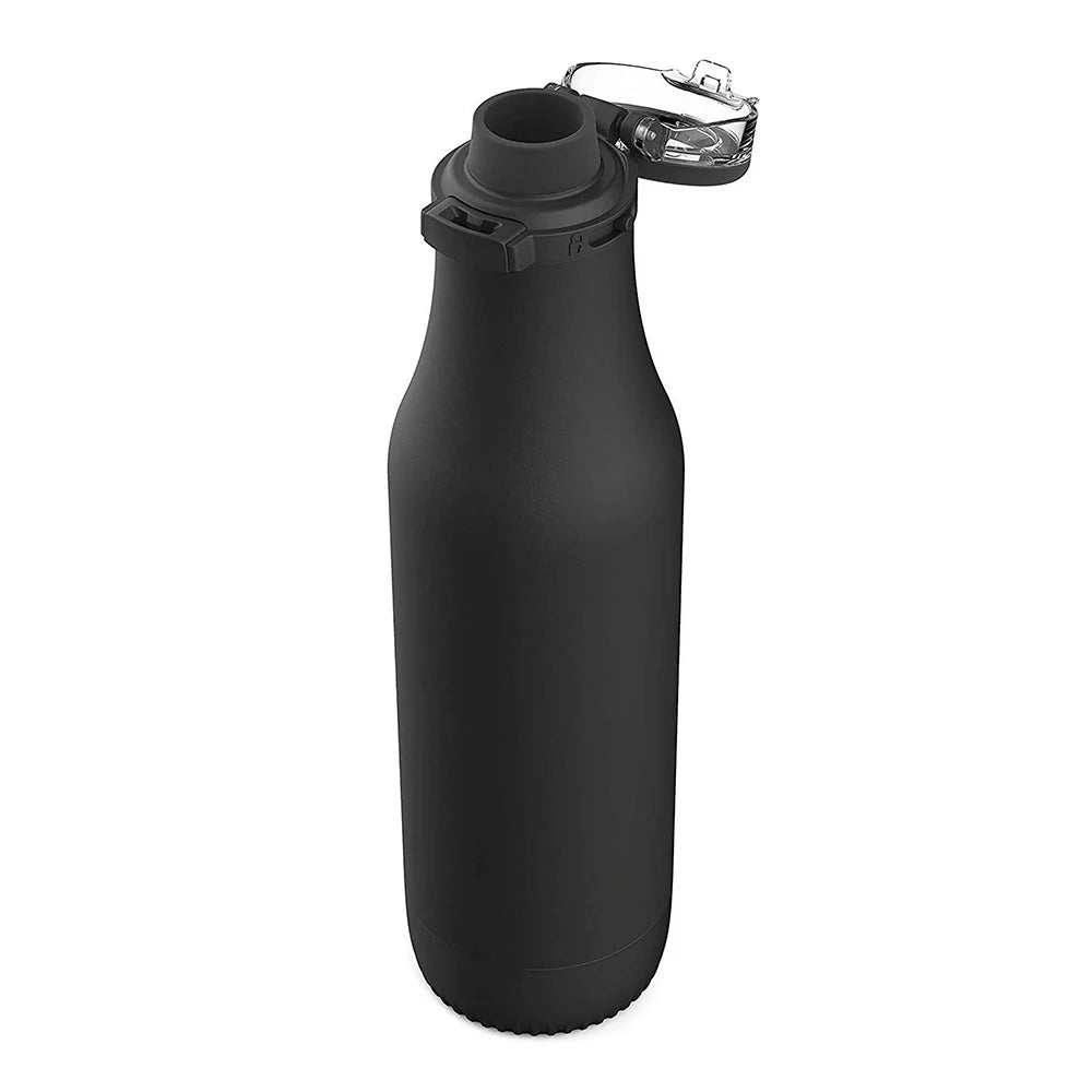 Ello 18oz Vacuum Insulated Stainless Steel Water Bottle, BPA-Free Flip Lid Leak-Proof Thermos for Sports Travel Hot/Cold Drinks